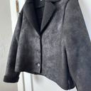 Reformation  | NWOT Stoke Sherpa Lined Suede Jacket in Black Photo 6