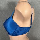 H&M  34D Bra Blue Satin Look Back Closure Adjustable Underwire Smooth Womens Photo 6