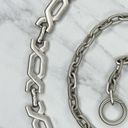 The Bar Silver Tone Metal Chain Link Belt OS One Size Photo 5