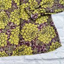 The Loft Ann‎ Taylor Sheer Blouse Top Women's XXS Green Purple Floral Leopard Print Photo 4