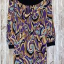 Tiana B Women's  Black Multi Sheath Stretch Shift Dress Boho Geometric Size Large Photo 0