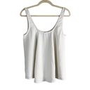 Wishlist  APPAREL Sleeveless Scoop Neck Textured Flowy Tank Top Ivory Size Small Photo 7