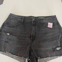 Wild Fable Black Wash High Rise Mom Cut Off Denim Shorts Size 16 NWT Photo 1