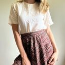 Full Tilt  100% Rayon Striped Maroon / Pink Mini Party Skirt Elastic Waist Photo 7