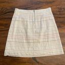 The Loft Women’s Pink and White Striped Stripes Skirt Size 4 Photo 1