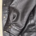 Levi's Heavy Weight Sherpa Lined Brown Leather Collared Jacket Photo 4