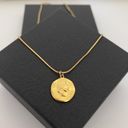 Layered Hoop & Coin Necklace Gold Photo 4