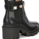 Steve Madden Amulet Jewel Embellished Lug Sole Chunky Block Heel Combat Platform Booties Photo 2