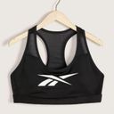 Reebok NWT  Lux Graphic Padded Racerback Bra Black Size 4X Photo 2