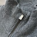 Sweaty Betty  Restful Boucle Knit Sweater Full Zip Jacket | Charcoal Grey | US 14 Photo 5