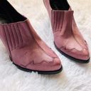 Envy  Ankle Bootie 10 Western Style Leather Crushin Mauve Cowgirl Southern Photo 3