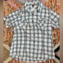 The North Face  Short Sleeve Plaid Button Down, Size L 100% Nylon Photo 0