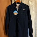 Columbia PFG Bahama Long Sleeve Shirt Button Down Navy Blue UPF 50 NWT Size S Photo 0