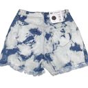 BP New  Ripped Cutoffs High Rise Shorts Non-Stretch Denim Blue Bleach Wash Photo 4