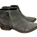 ALLSAINTS  Yuree Mid Double Zip Distressed Suede Boot Bootie in Dark Gray sz:38/8 Photo 4