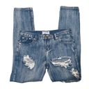 One Teaspoon  Awesome Baggies Destroyed Relaxed Fit Boyfriend Blue Jeans Size 25 Photo 4