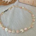 American Vintage Vintage “Croixe” Pink Abalone Shell Necklace Mermaid Siren Beach Pearl Pastel Photo 7