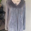 Natori  Velour Oversized Gray Pullover Sweater Photo 1