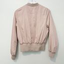 Bishop and Young  Satin Bomber Jacket in Dusty Rose Photo 2