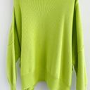 Free People Easy Street Citron Green Oversized Sweater Photo 4