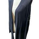 Croft & Barrow  Black 100% Rayon Open Long Cardigan 1X-EUC Photo 0