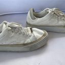 ALL SAINTS White Trainers Shoe Leather Shoe Platform Size 7 Sneaker Photo 7