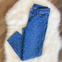 Talbots  Flawless Slim Ankle Fit Blue Anchor Print Jean Size 4 Petite Photo 2