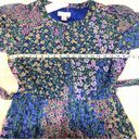 Rachel Parcell  Garden Blue Floral Shirt Dress Midi Chiffon Tie Waist Size 12 New Photo 12