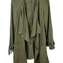 Eliane Rose  Open Front Lightweight Sage Green Jacket Size Large Photo 0