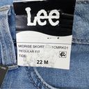 Lee  Size 22 Midrise Denim Skort Regular Fit 5 Pockets Belt Loops Button … Photo 8