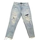 Aeropostale  Jeans Size 13/14Reg Blue Light Wash Distressed Photo 0