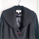 Anne Klein Wool Cashmere Blend Midi Length Large Rounded Neckline Pea Coat Black Photo 1