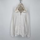 Naked Wardrobe  White Hoodie NEW Womens Sz XL Full Zip Pockets Long Sleeve Photo 5