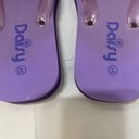 Daisy  Women's Flip Flop Wedged Heel Sandals Two-tone‎ Purple Size 10 Photo 2