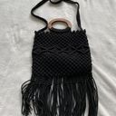 Danielle Nicole Black Crochet Bag Photo 6