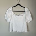 J.Crew  Smocked broken-in jersey cropped top white Photo 4