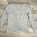 Loft Heather Gray with Black Speckles Ruched/Tie Front Sweatshirt Size Small Photo 6