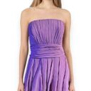 David's Bridal David’s Bridal Lavender Cascade Ruffle Strapless Cocktail Bridesmaid Dress 10 Photo 2