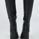 Princess Polly Keely Matte Black Faux Leather Knee High Heeled Boots 7 Photo 3