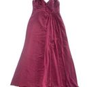 Hayley Paige Occasions Hayley Paige Dress Womens 16 Plus Red Pink V Neck Bridesmaid Chiffon Gown 5669 Photo 0