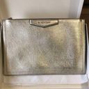 Givenchy Silver Antigona Leather Pouch Photo 1