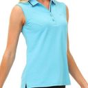 Polo Mofiz Women Collared  Tank Top, Tennis, Golf Shirt Sleeveless Blue XS NWT Photo 2