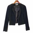 Nordstrom Elodie Black Lace Open Front Blazer Jacket Crop M Photo 0