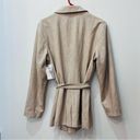 Nine West NWT Women's  Belted Blazer size Large: Tan Melange Photo 4