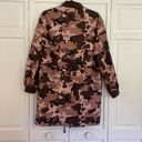 Love Tree  pink brown camo long bomber jacket size large Photo 6