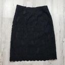 Anne Klein  II Black Knee Length Lace Straight Pencil Skirt Women's Size 6 Photo 0