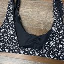 Daisy NWOT Dippin 's Black White Floral Scoop Neck Bikini Top Large Photo 6