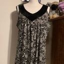 Fashion Bug Black And White Sequin Floral Top Photo 0