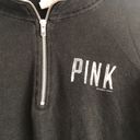 PINK - Victoria's Secret VS Pink Black Quarter ZIP Pullover Photo 1