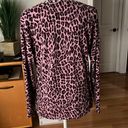 Quacker Factory Sweater, The  Womens Purple Animal Print Cardigan Bling Button Up Photo 3